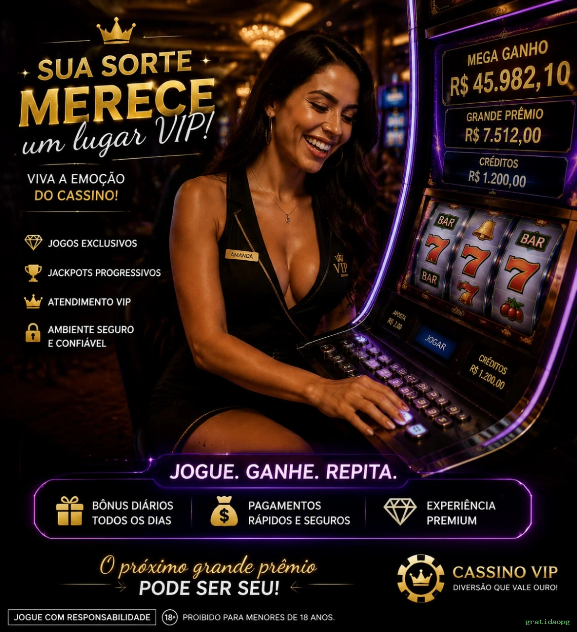 Bônus e prêmios gratidaopg